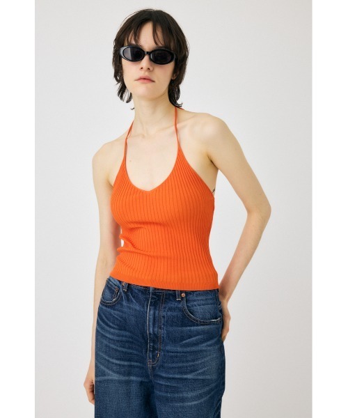 MOUSSY（マウジー）の「SUMMER HOLTER ベスト（キャミソール）（キャミソール・レディース・オレンジ/ライトグリーン/ダークブラウン/ライトベージュ・FREE）」の15枚目の写真
