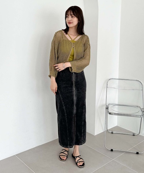 archives（アルシーヴ）の「フロントｚｉｐカーブ切替デニムスカート（デニムスカート・レディース・グレー/サックスブルー・SMALL/MEDIUM）」の17枚目の写真