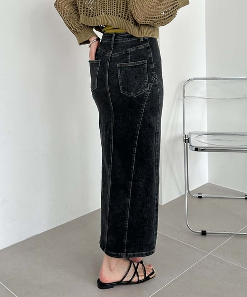 archives（アルシーヴ）の「フロントｚｉｐカーブ切替デニムスカート（デニムスカート・レディース・グレー/サックスブルー・SMALL/MEDIUM）」の16枚目の写真