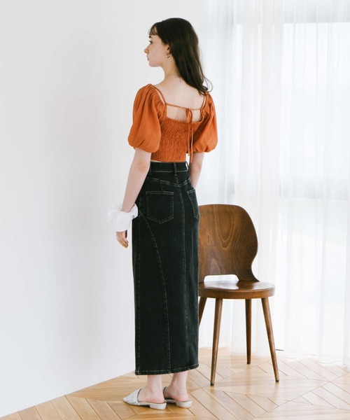 archives（アルシーヴ）の「フロントｚｉｐカーブ切替デニムスカート（デニムスカート・レディース・グレー/サックスブルー・SMALL/MEDIUM）」の12枚目の写真