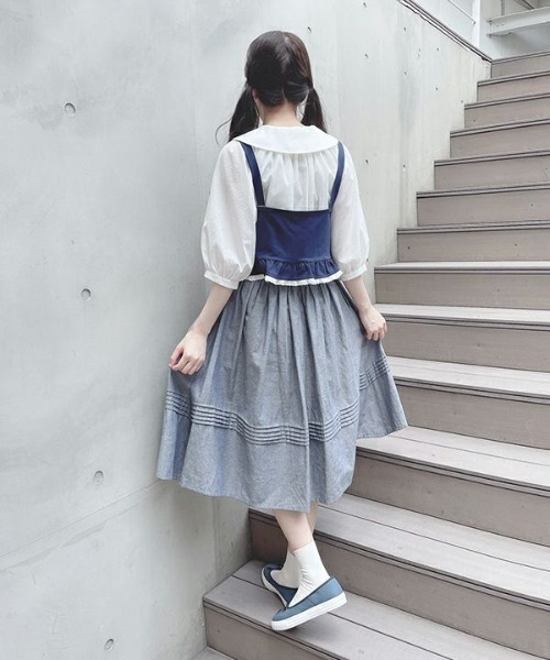 F i.n.t（フィント）の「リメイク風レース使いビスチェ/fint（キャミソール・レディース・ネイビー/ライトグレー・FREE）」の13枚目の写真