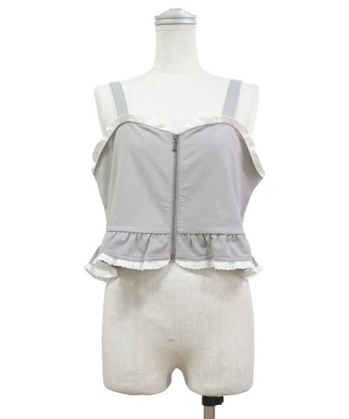 F i.n.t（フィント）の「リメイク風レース使いビスチェ/fint（キャミソール・レディース・ネイビー/ライトグレー・FREE）」の18枚目の写真