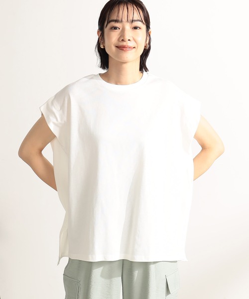FOUND GOOD(ファウンドグッド)の「ドライタッチタック/NS(Tシャツ/カットソー・レディース・グリーン系5/ベージュ/ホワイト系5/ブラック・M/S/L)」の1枚目の写真