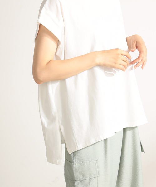 FOUND GOOD(ファウンドグッド)の「ドライタッチタック/NS(Tシャツ/カットソー・レディース・グリーン系5/ベージュ/ホワイト系5/ブラック・M/S/L)」の7枚目の写真