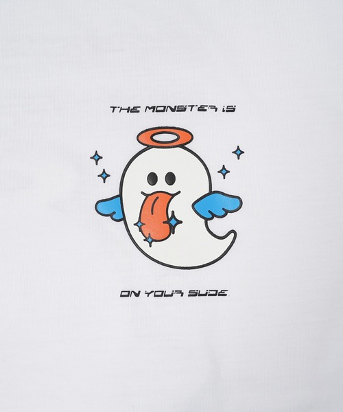 1111clothing(ワンフォークロージング)の「【unisex】GHOST アソートグラフィック Tシャツ / おばけ Tシャツ オーバーサイズ ビッグシルエット メンズ レディース(Tシャツ/カットソー・メンズ・ピンク系1/ブルー系2/ブラック系2/ブラック系1/ホワイト系1/ホワイト系2・M/L)」の14枚目の写真