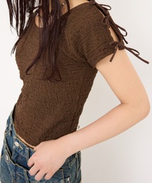 2WAY RIBBON JQ TOPS ツーウェイ リボン ジャガード トップス
