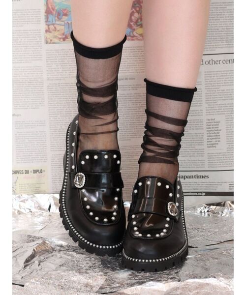 EATME（イートミー）の「ストーンローファー（ローファー・レディース・ネイビー/ブラック・S/M/L）」の4枚目の写真