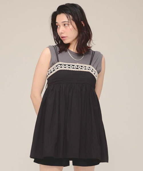 キャミソール 「eL」Made in India Beads Camisole/119070 セール】【eL】Made in India Beads Camisole/119070