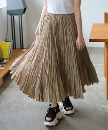 ワッシャーランダムプリーツスカート