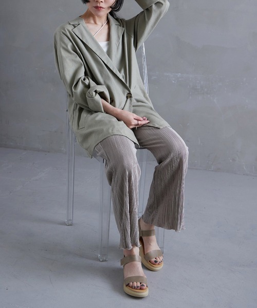 Fashion Letter（ファッションレター）の「日本製 バックゴムベルト ストラップ付きコンフォートサンダル レディース（サンダル・レディース・ベージュ系その他/ブラック/ホワイト/ベージュ・LL/L/M/S）」の16枚目の写真