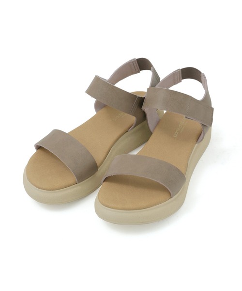 Fashion Letter（ファッションレター）の「日本製 バックゴムベルト ストラップ付きコンフォートサンダル レディース（サンダル・レディース・ベージュ系その他/ブラック/ホワイト/ベージュ・LL/L/M/S）」の10枚目の写真