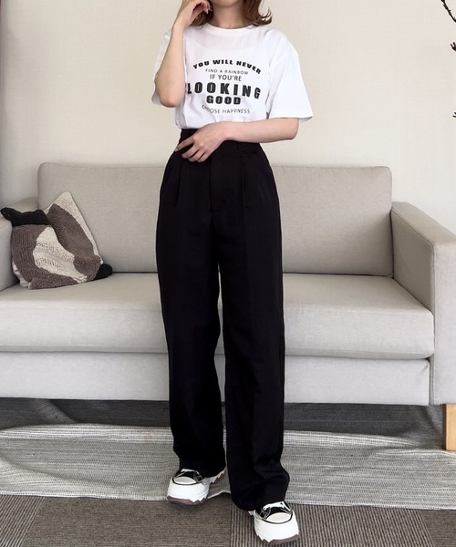 cuorequal(クオレコール)の「英字ロゴプリント半袖Tシャツ(Tシャツ/カットソー・レディース・ホワイト・LARGE/MEDIUM)」の9枚目の写真