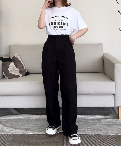 cuorequal(クオレコール)の「英字ロゴプリント半袖Tシャツ(Tシャツ/カットソー・レディース・ホワイト・LARGE/MEDIUM)」の10枚目の写真