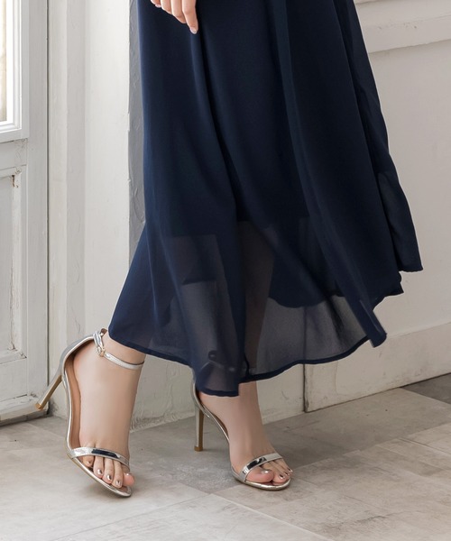 Julia Boutique(ジュリアブティック)の「ストラップ付きヒールサンダル/24109(サンダル・レディース・ブラック/シルバー・36/37/38/39)」の10枚目の写真