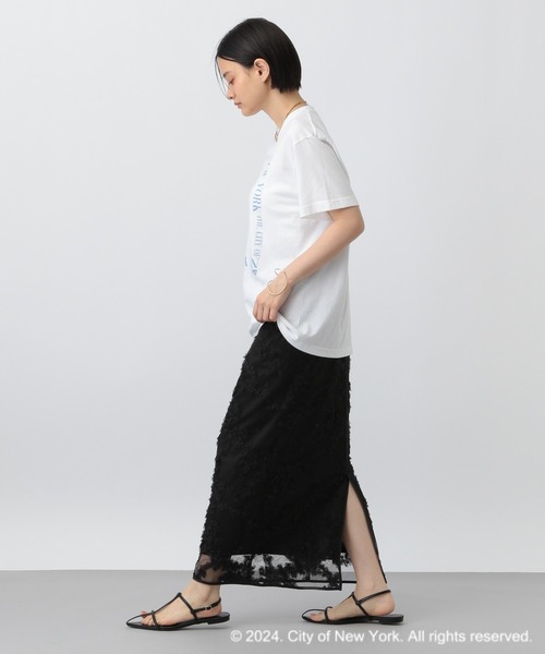 GOOD ROCK SPEED（グッドロックスピード）の「【別注】GOOD ROCK SPEED_NYCプリントTEE（Tシャツ/カットソー・レディース・オフホワイト/チャコールグレー・FREE）」の4枚目の写真