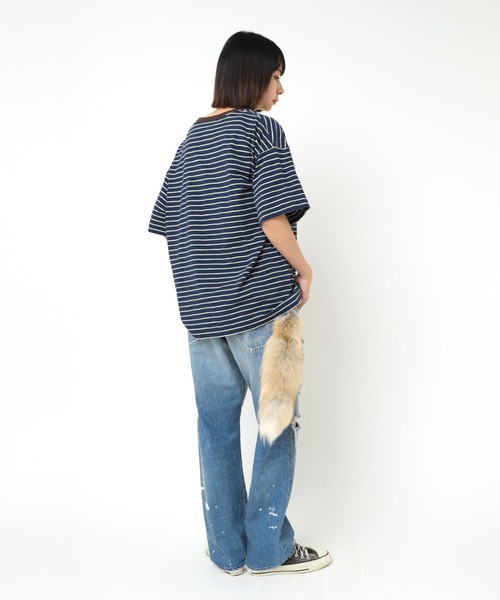 tシャツ M2307 ネップボーダーBIG T レディース M2307 ネップボーダーBIG T(M ブラウン): トップス - RNA ONLINE