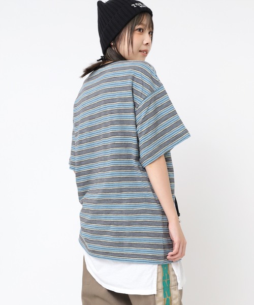 セール】M2307 ネップボーダーBIG T（Tシャツ/カットソー）｜RNA