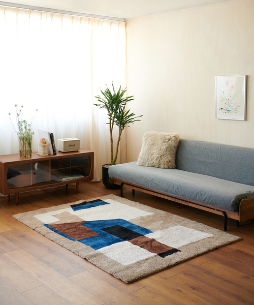 GEOMETRIC RUG 200×200 ジオメトリックラグ（ラグ/マット