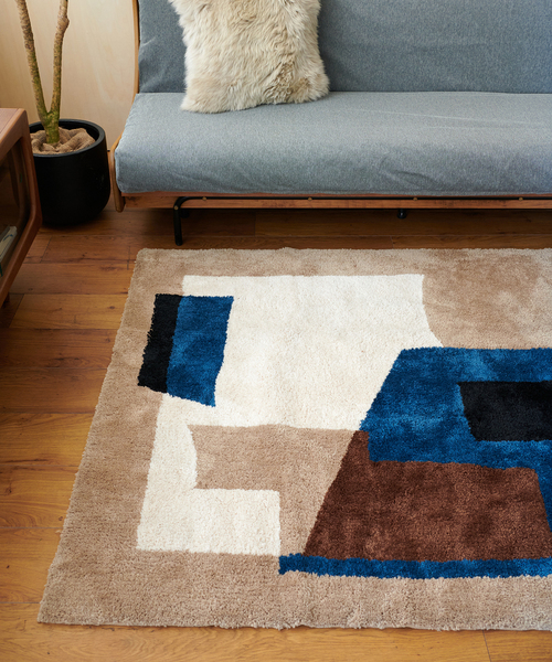 ラグ　マット　ジャーナルスタンダードファニチャー GEOMETRIC RUG 200×200 ジオメトリックラグ（ラグ/マット