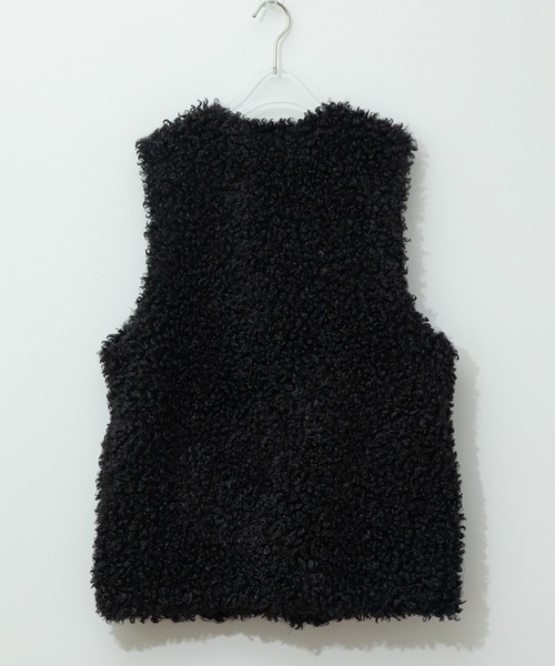 専用出品です。黒のファーロングベストとニット KOBE LETTUCE（神戸レタス） ファーベスト ロング レディース 40代 50