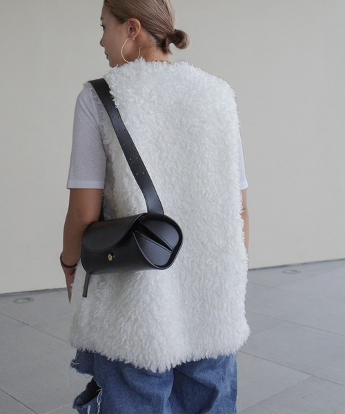 セール】【新色】《hideka select》プードルファーロングベスト