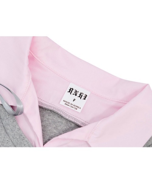 runningHIGH(ランニングハイ)の「【runningHIGH】SHIRTS LAYERED H/S TEE(シャツ/ブラウス・レディース・ネイビー/グレー/ホワイト・ONE SIZE)」の10枚目の写真