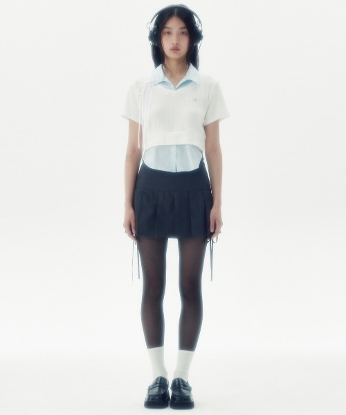 runningHIGH(ランニングハイ)の「【runningHIGH】SHIRTS LAYERED H/S TEE(シャツ/ブラウス・レディース・ネイビー/グレー/ホワイト・ONE SIZE)」の17枚目の写真