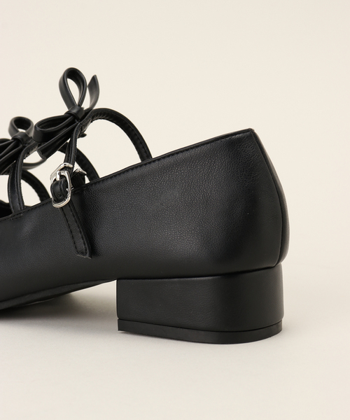 Casselini（キャセリーニ）の「【Casselini/キャセリーニ】ギャザーリボンパンプス（パンプス・レディース・ブラック・24.5cm/24cm/23.5cm）」の5枚目の写真