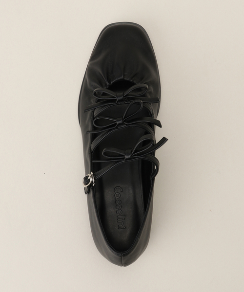 Casselini（キャセリーニ）の「【Casselini/キャセリーニ】ギャザーリボンパンプス（パンプス・レディース・ブラック・24.5cm/24cm/23.5cm）」の9枚目の写真