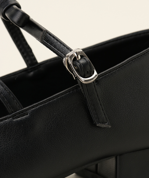 Casselini（キャセリーニ）の「【Casselini/キャセリーニ】ギャザーリボンパンプス（パンプス・レディース・ブラック・24.5cm/24cm/23.5cm）」の11枚目の写真