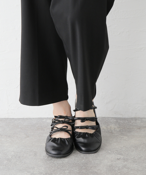 Casselini（キャセリーニ）の「【Casselini/キャセリーニ】ギャザーリボンパンプス（パンプス・レディース・ブラック・24.5cm/24cm/23.5cm）」の7枚目の写真