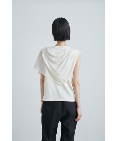 【セール】サテンスカーフレイヤードカットＴＯＰＳ（Tシャツ/カットソー）｜MIESROHE（ミースロエ）