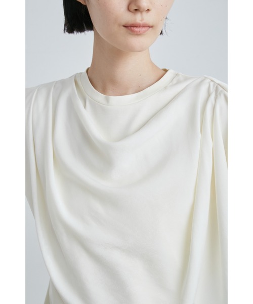 【セール】サテンスカーフレイヤードカットＴＯＰＳ（Tシャツ/カットソー）｜MIESROHE（ミースロエ）