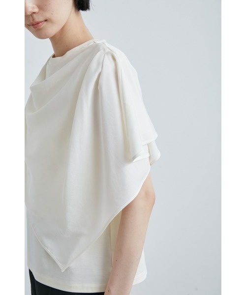 【セール】サテンスカーフレイヤードカットＴＯＰＳ（Tシャツ/カットソー）｜MIESROHE（ミースロエ）