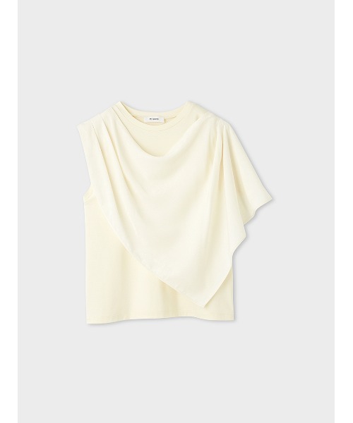 【セール】サテンスカーフレイヤードカットＴＯＰＳ（Tシャツ/カットソー）｜MIESROHE（ミースロエ）