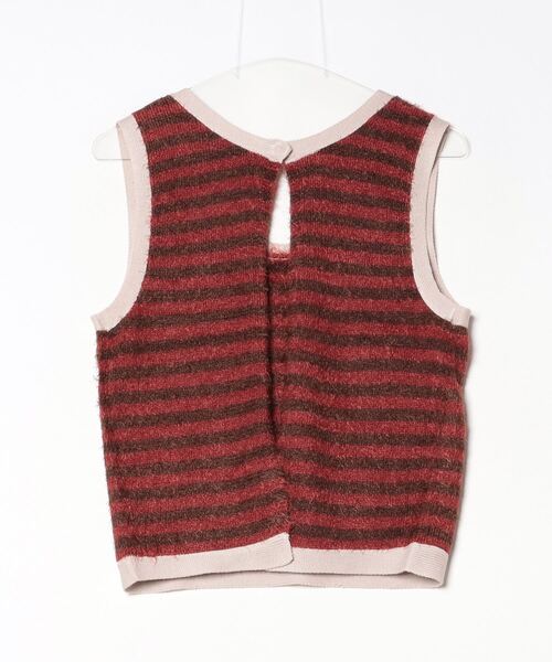 shesame（シーセム）の「back slit shaggy border tank top（タンクトップ・レディース・ブラック×ホワイト/テラコッタ/ブルー・MEDIUM/LARGE）」の16枚目の写真