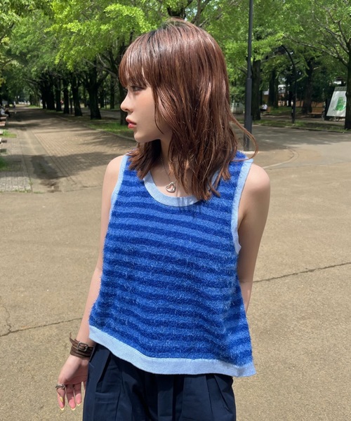 タンクトップ AAKAM Eyelet Contrast Camo Sleeveless 5SH081 ○AAKAM○ 25SS Eyelet Contrast Camo Sleeveless (AAKAM/タンク