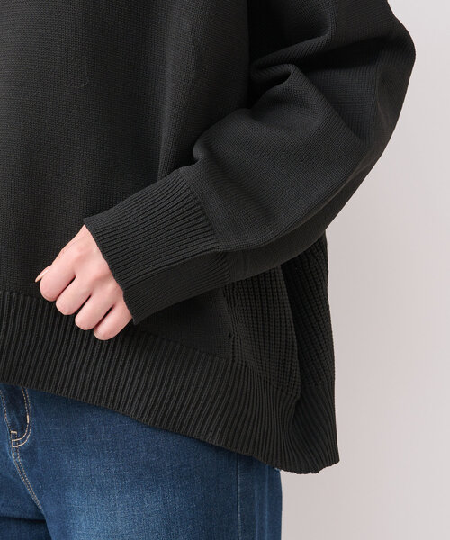 un dix cors（アンディコール）の「《リラクシー・体型カバー◎》スポンジヤーンルーズニット（ニット/セーター・レディース・ブラック/イエロー/レッド・FREE）」の8枚目の写真