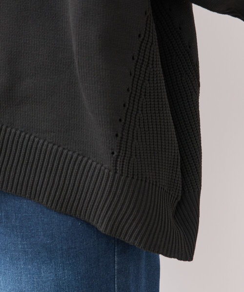 un dix cors（アンディコール）の「《リラクシー・体型カバー◎》スポンジヤーンルーズニット（ニット/セーター・レディース・ブラック/イエロー/レッド・FREE）」の9枚目の写真