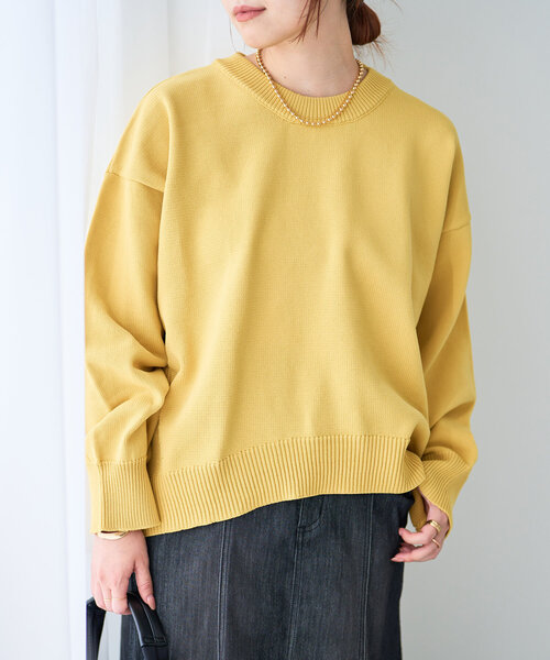 un dix cors（アンディコール）の「《リラクシー・体型カバー◎》スポンジヤーンルーズニット（ニット/セーター・レディース・ブラック/イエロー/レッド・FREE）」の10枚目の写真