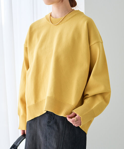 un dix cors（アンディコール）の「《リラクシー・体型カバー◎》スポンジヤーンルーズニット（ニット/セーター・レディース・ブラック/イエロー/レッド・FREE）」の11枚目の写真