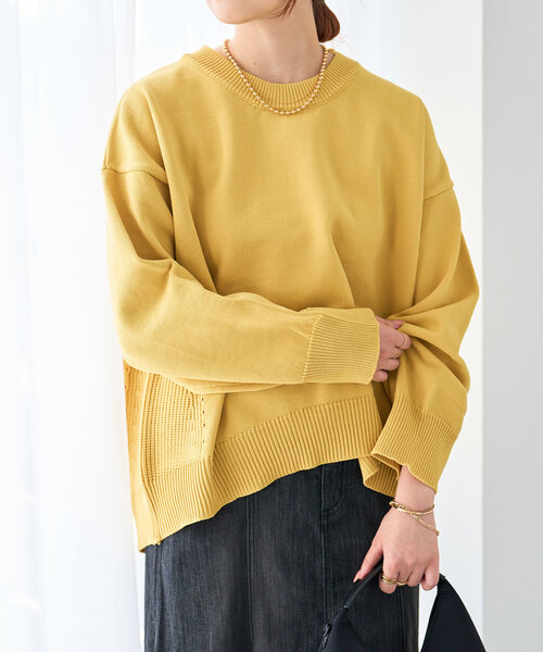 un dix cors（アンディコール）の「《リラクシー・体型カバー◎》スポンジヤーンルーズニット（ニット/セーター・レディース・ブラック/イエロー/レッド・FREE）」の14枚目の写真