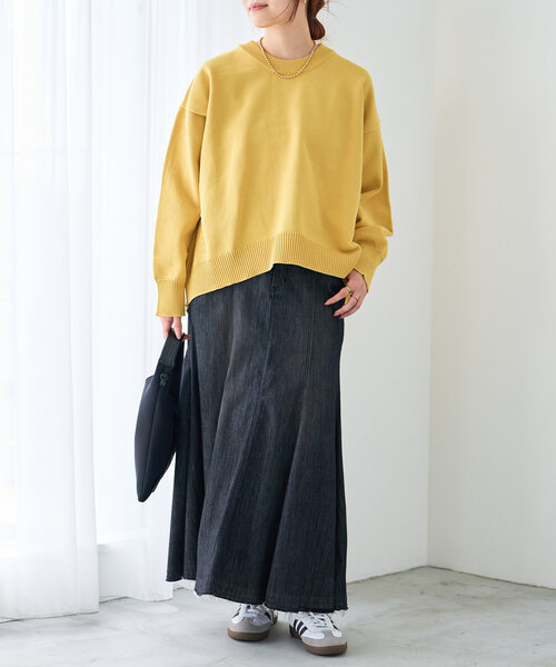 un dix cors（アンディコール）の「《リラクシー・体型カバー◎》スポンジヤーンルーズニット（ニット/セーター・レディース・ブラック/イエロー/レッド・FREE）」の18枚目の写真