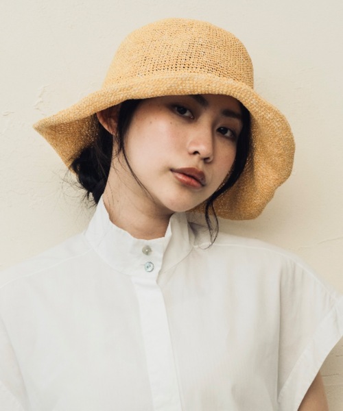 ORIENT MILLINERY(オリエント ミリナリー)の「SORBET【ソルベ】UVプロテクト サンシェードハット(ハット・レディース・イエロー系/モーブ系/ブラック系・FREE)」の3枚目の写真