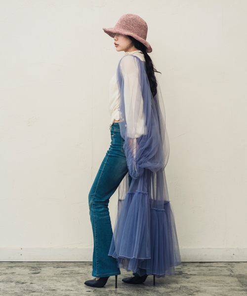 ORIENT MILLINERY(オリエント ミリナリー)の「SORBET【ソルベ】UVプロテクト サンシェードハット(ハット・レディース・イエロー系/モーブ系/ブラック系・FREE)」の8枚目の写真