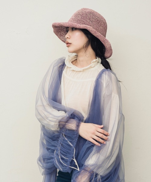 ORIENT MILLINERY(オリエント ミリナリー)の「SORBET【ソルベ】UVプロテクト サンシェードハット(ハット・レディース・イエロー系/モーブ系/ブラック系・FREE)」の13枚目の写真