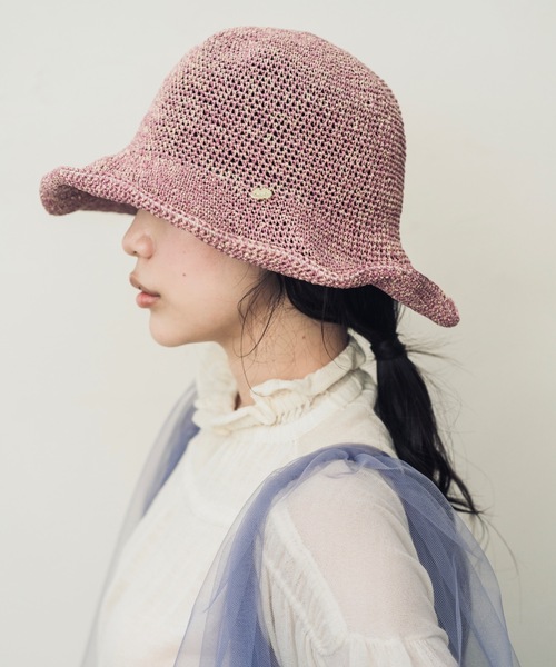 ORIENT MILLINERY(オリエント ミリナリー)の「SORBET【ソルベ】UVプロテクト サンシェードハット(ハット・レディース・イエロー系/モーブ系/ブラック系・FREE)」の14枚目の写真