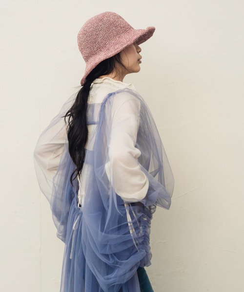 ORIENT MILLINERY(オリエント ミリナリー)の「SORBET【ソルベ】UVプロテクト サンシェードハット(ハット・レディース・イエロー系/モーブ系/ブラック系・FREE)」の10枚目の写真