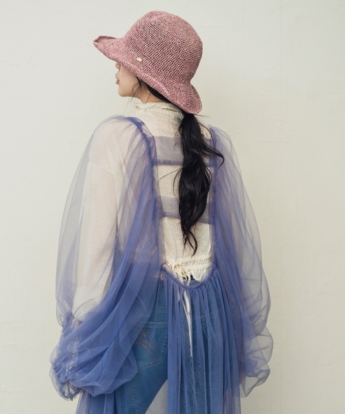 ORIENT MILLINERY(オリエント ミリナリー)の「SORBET【ソルベ】UVプロテクト サンシェードハット(ハット・レディース・イエロー系/モーブ系/ブラック系・FREE)」の12枚目の写真
