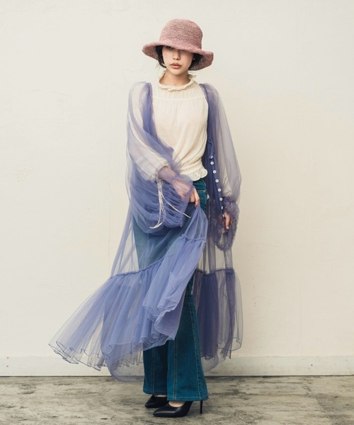 ORIENT MILLINERY(オリエント ミリナリー)の「SORBET【ソルベ】UVプロテクト サンシェードハット(ハット・レディース・イエロー系/モーブ系/ブラック系・FREE)」の9枚目の写真